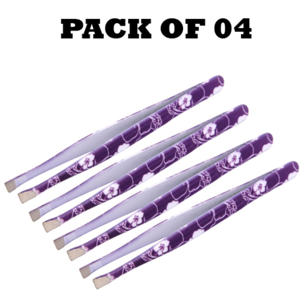 Forgica Professional Stainless Steel Paper Coated Tweezers Pack of 04